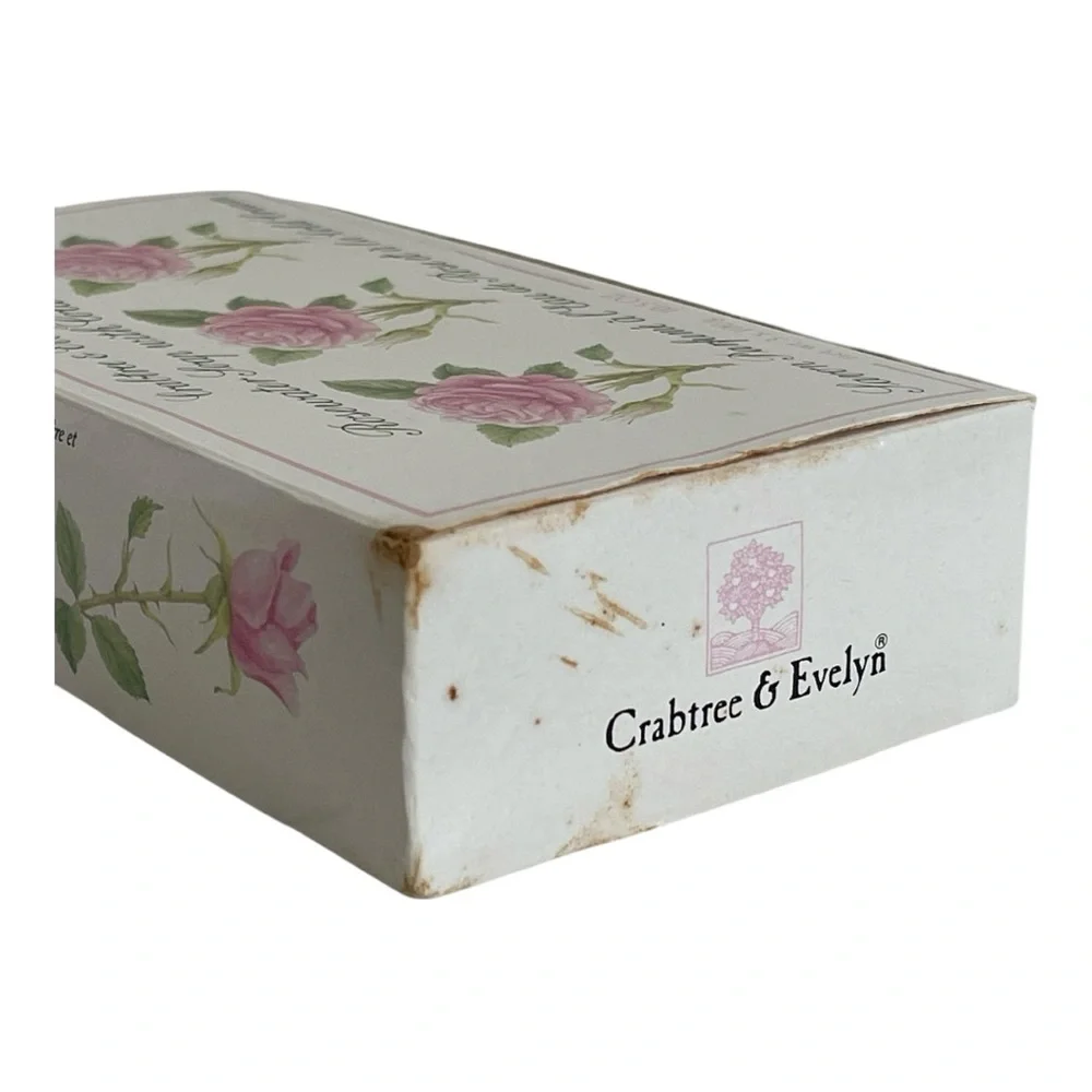 Vintage Crabtree & Evelyn Rosewater Soap With Cold Cream 3.5 oz Three Pack New